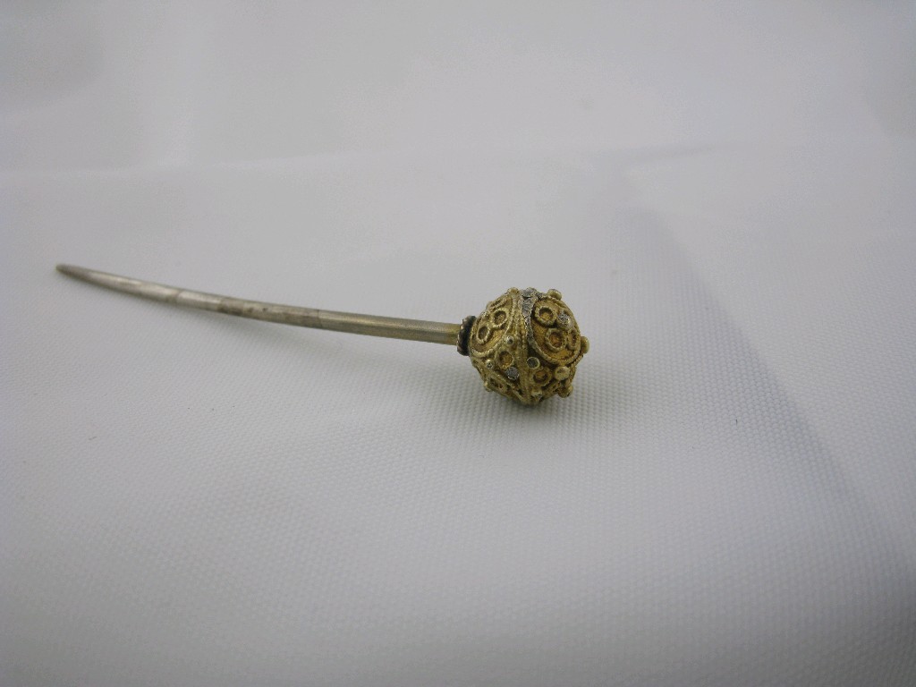 Appraisal: An early Cloak Pin believed to be Anglo-Saxon with applied