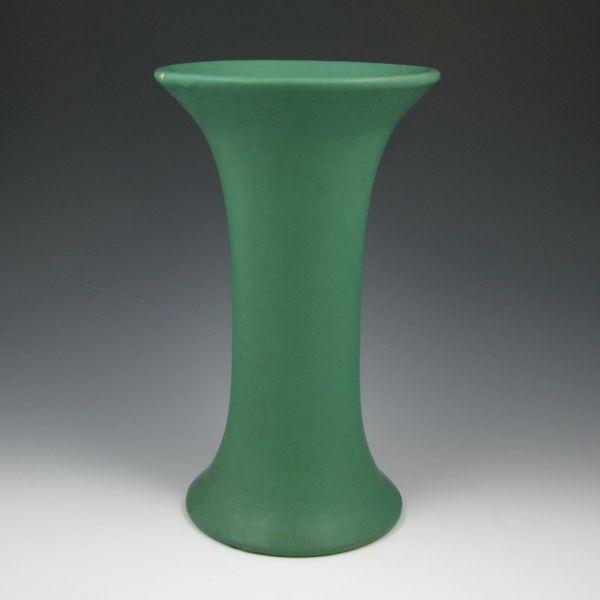 Appraisal: Roseville Matt Green - corset vase Marked twice and in