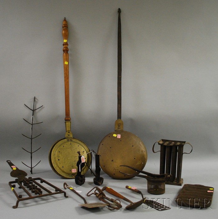 Appraisal: Group of Assorted Metal Kitchen and Hearth Items a brass