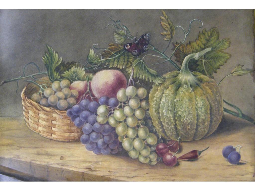 Appraisal: After William Henry Hunt - still life of harvested fruits