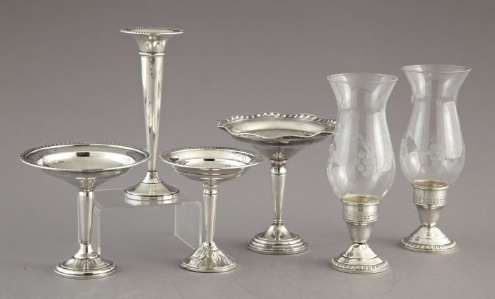 Appraisal: Collection of Six Sterling Silver Table Items including two reticulated