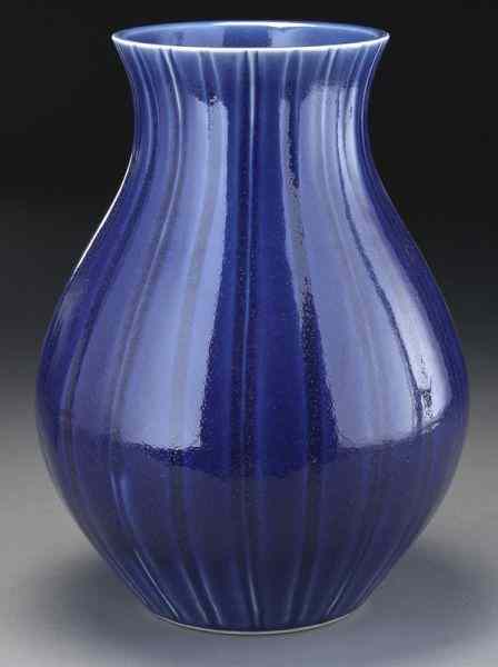 Appraisal: Chinese Qing peacock blue Zun vase ''H Circa - th