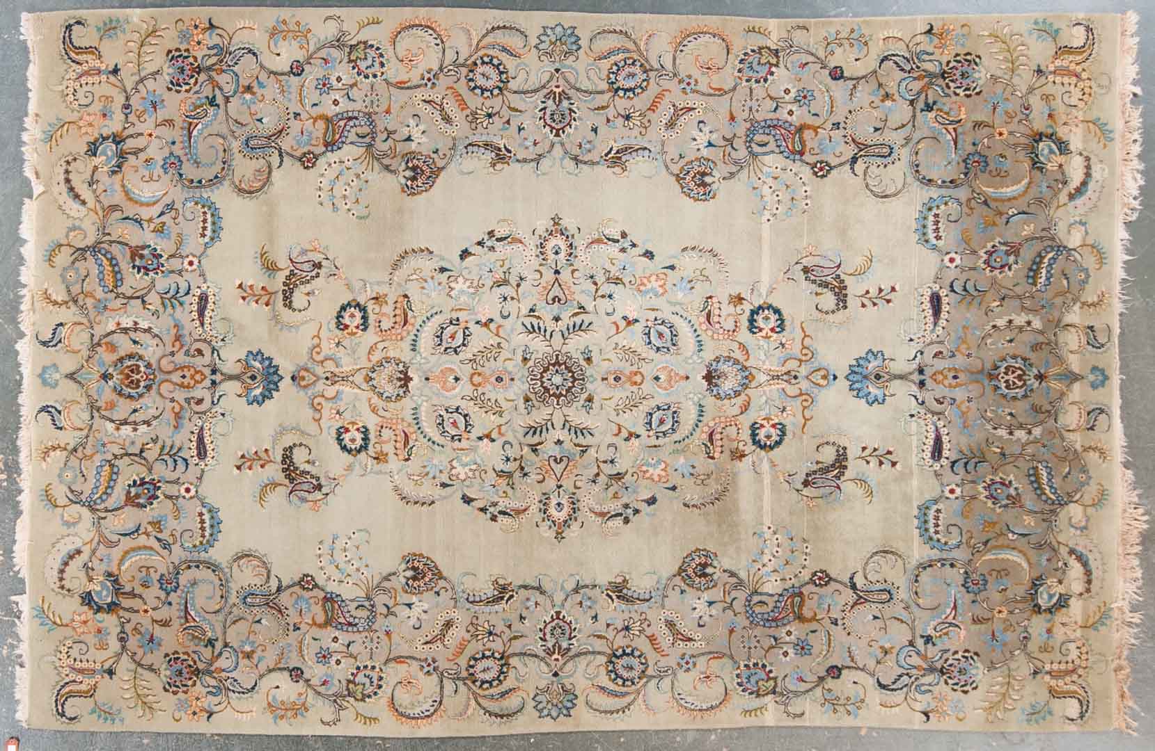 Appraisal: Keshan carpet approx x Iran circa Condition No apparent faults