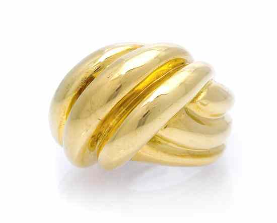 Appraisal: An Karat Yellow Gold Knot Motif Ring Hammerman Brothers in