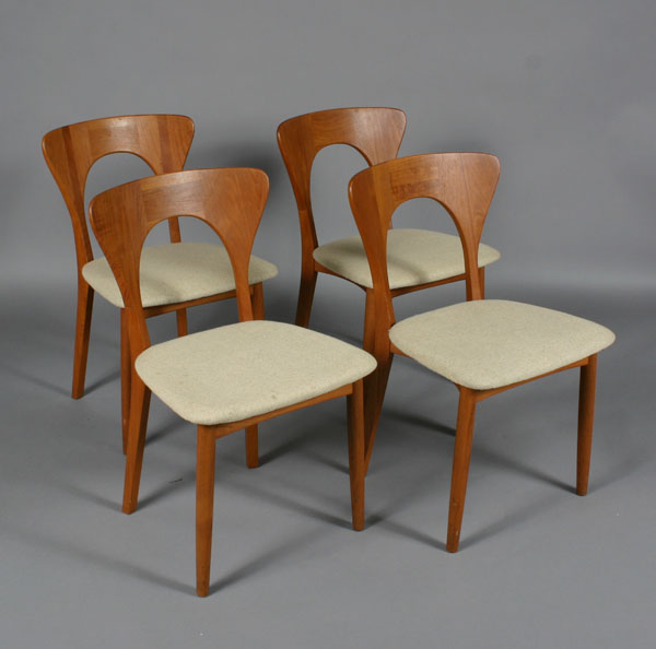 Appraisal: Koefoeds Hornslet Danish modern set of four dining chairs open