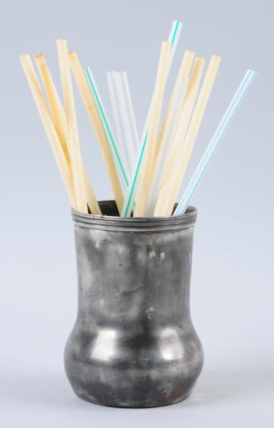 Appraisal: Silver Plated Straw Jar By Benedict Mfg Co Circa Comes