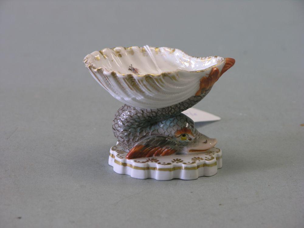 Appraisal: A th century German porcelain salt in the form of