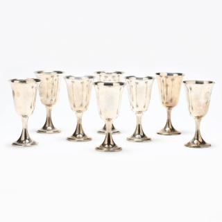 Appraisal: An Assembled Set of Sterling Silver Goblet including by Newport