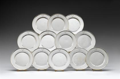 Appraisal: Twelve sterling silver bread plates tiffany co new york th