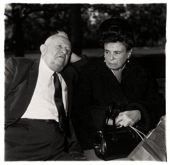 Appraisal: DIANE ARBUS - Elderly Couple on a Park Bench N