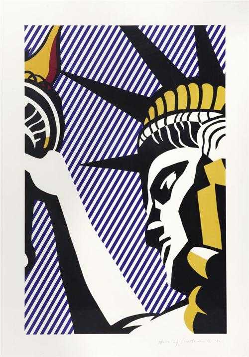 Appraisal: LICHTENSTEIN ROY New York I love liberty Silk screen Signed