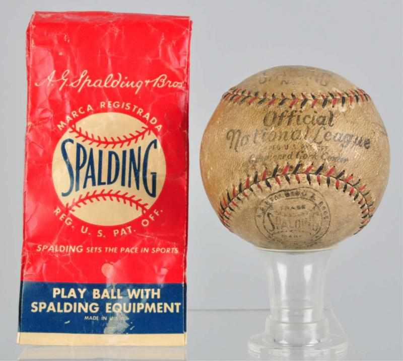 Appraisal: Spalding Bill Klem Autographed Baseball Description Circa to Known as