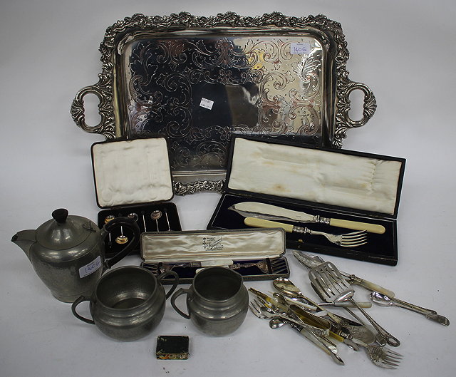 Appraisal: SIX CASED SILVER COFFEE SPOONS together with a quantity of