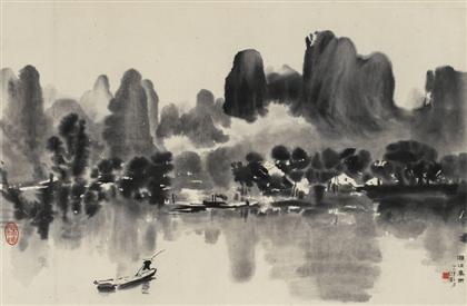 Appraisal: ATTRIBUTED TO XU BEIHONG chinese dated LI RIVER IN THE