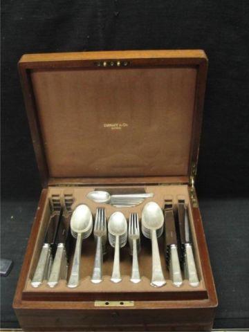 Appraisal: TIFFANY CO Boxed Sterling Flatware Set piece set in original