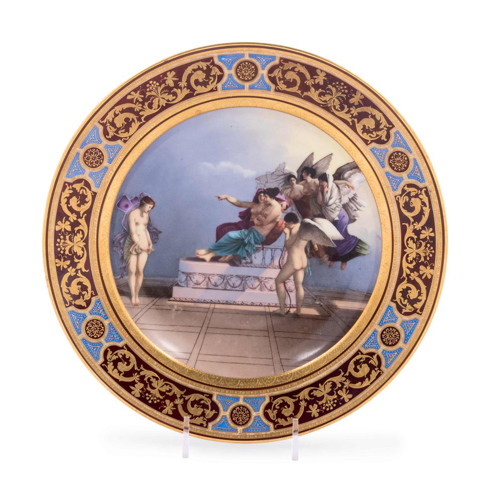 Appraisal: A Vienna Painted and Parcel Gilt Porcelain Cabinet Plate A