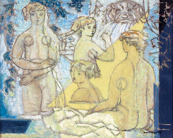 Appraisal: Max Papart French - Les baigneuses signed and dated 'Max