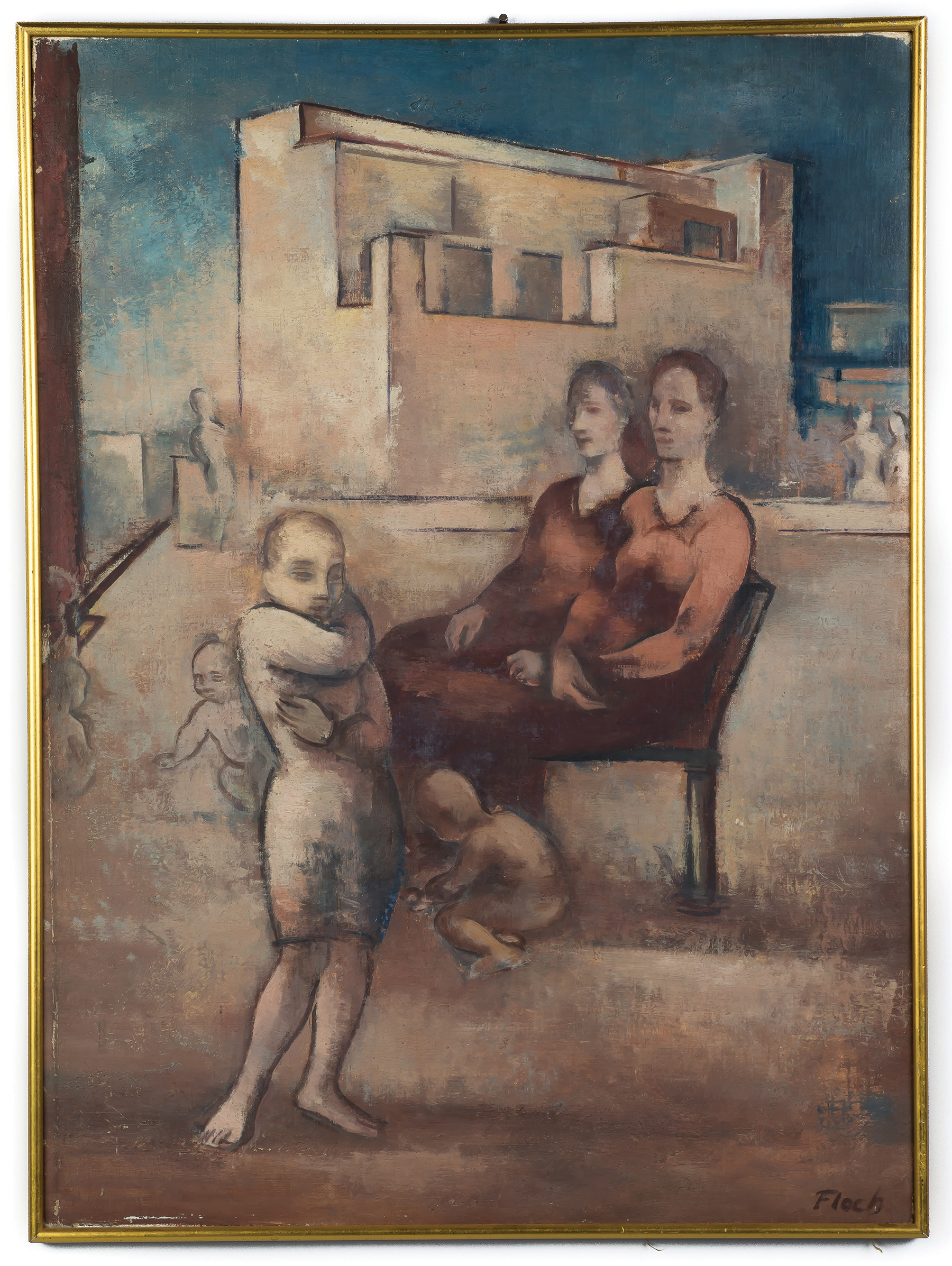 Appraisal: Joseph Floch American Austrian - Women and Children with an