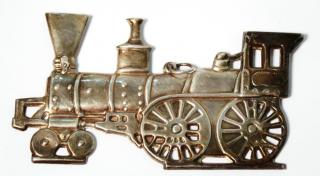 Appraisal: Gorham Sterling Locomotive Christmas Ornament In the form of a