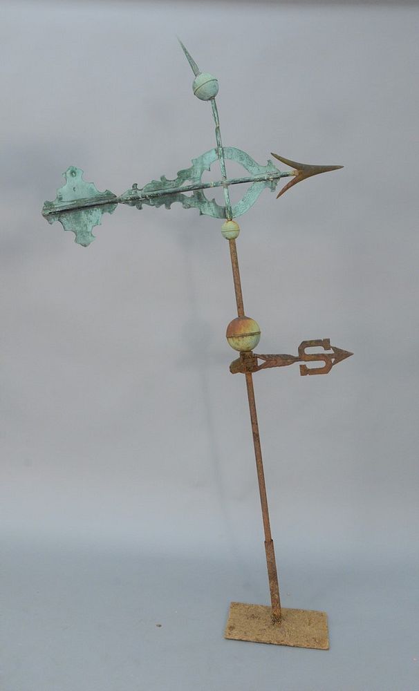 Appraisal: Arrow Copper Weathervane with sphere and cone point on top