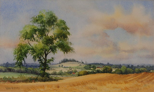 Appraisal: VALERIE PETTS TH CENTURY 'Near Harvest Time in Oxfordshire' signed