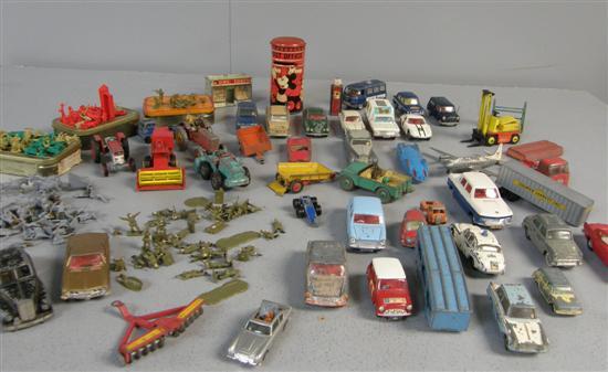 Appraisal: Quantity of unboxed Dinky Corgi other toy cars and accessories