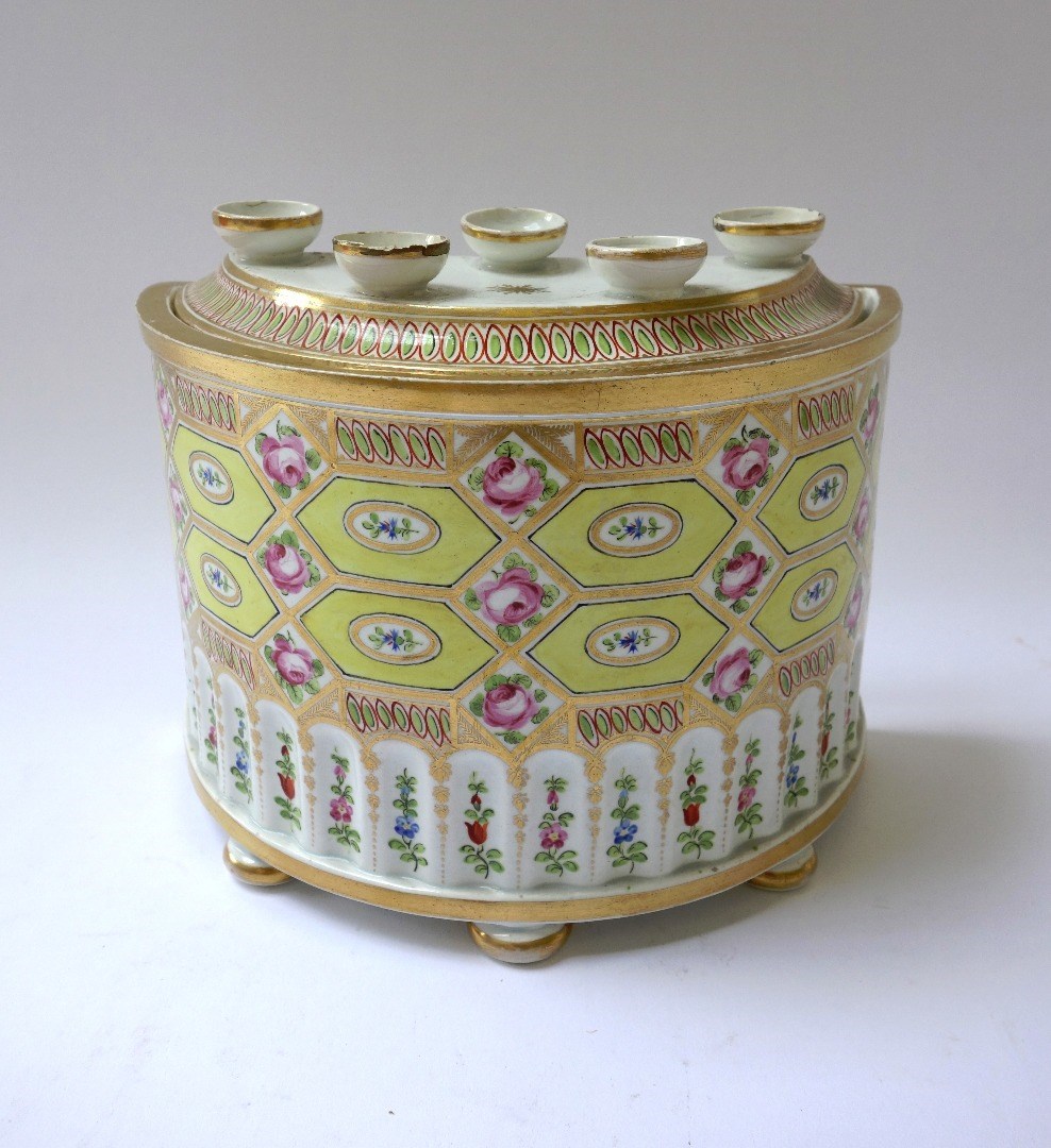 Appraisal: A Spode porcelain demi-lune bough pot circa decorated in the