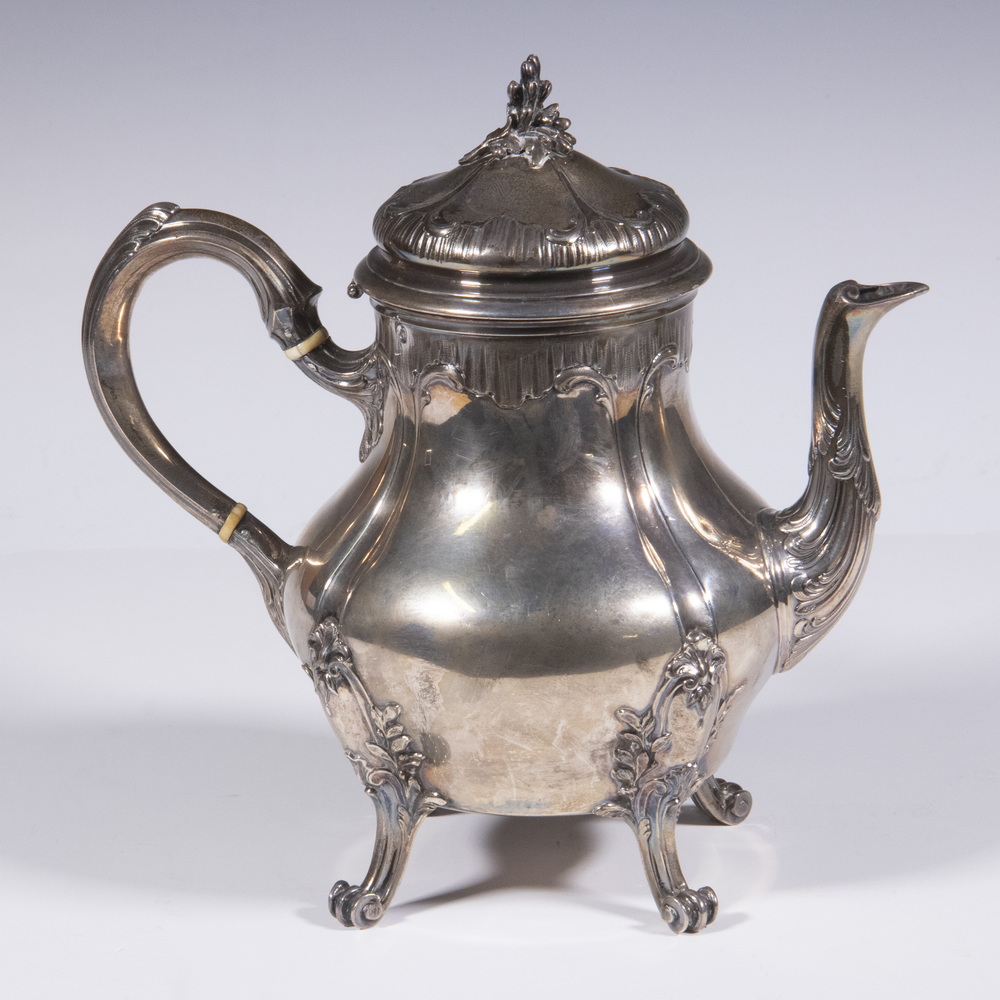 Appraisal: SILVER TEAPOT BY TETARD FRERES PARIS Early th c -Silver