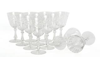 Appraisal: A CAMBRIDGE CRYSTAL STEMWARE SET FOR TWELVE A CAMBRIDGE CRYSTAL