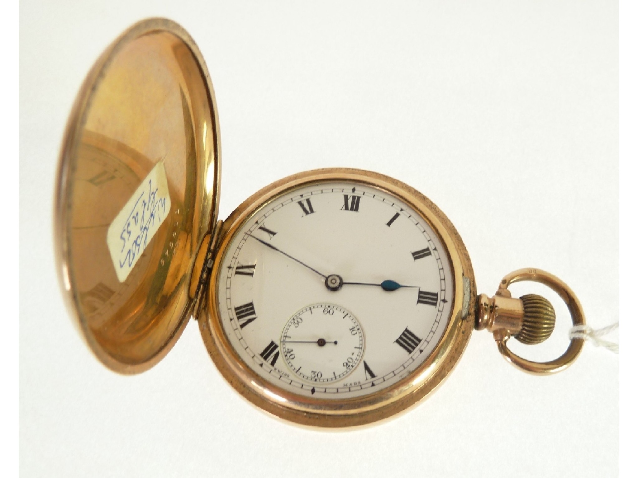 Appraisal: ROLLED GOLD CASED OPEN FACED POCKET WATCH keyless movement with