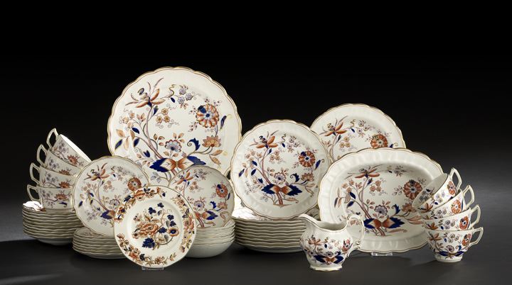 Appraisal: Extensive Sixty-Eight-Piece Booth Staffordshire Ironstone Partial Dinner Service for twelve