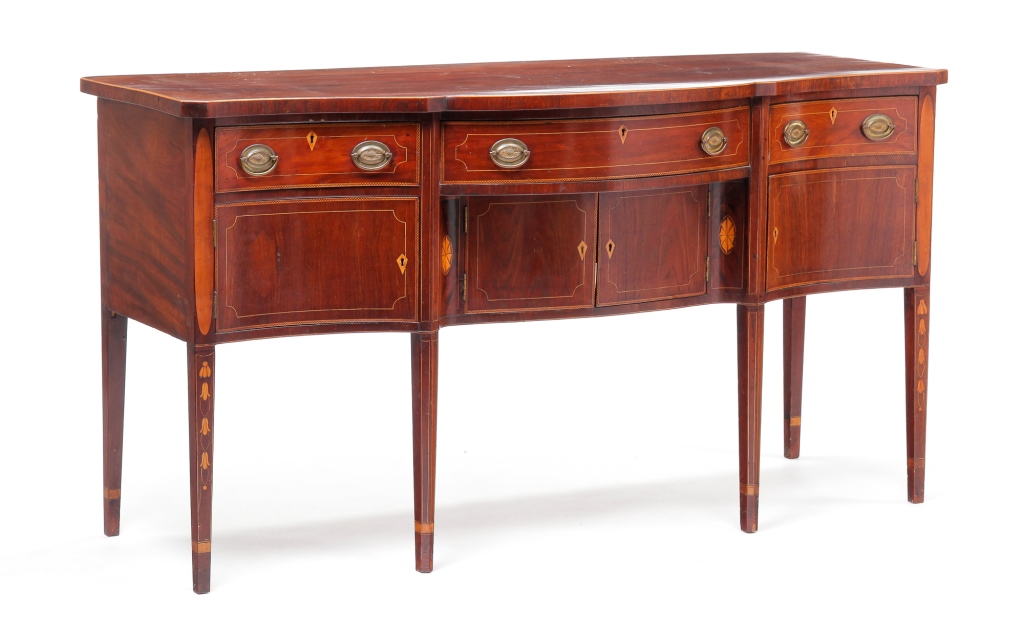 Appraisal: Atlantic seaboard late th century mahogany with poplar secondary Shaped