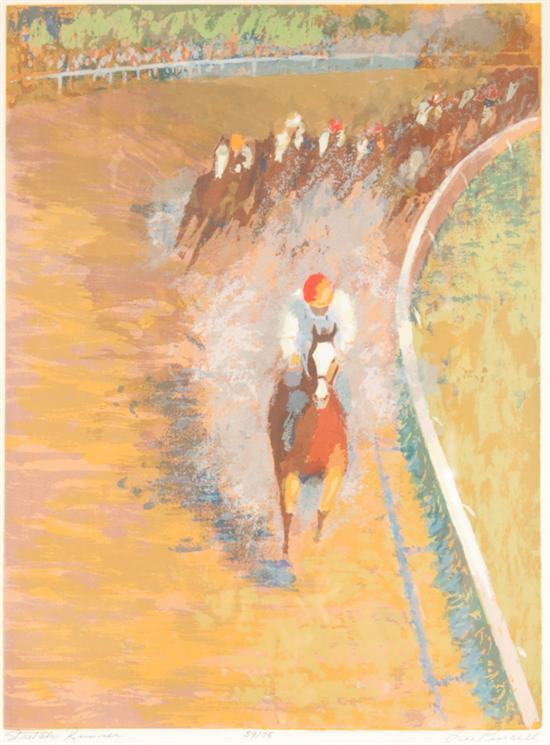 Appraisal: Lee Purcell American th century Stretch Runner color lithograph ed