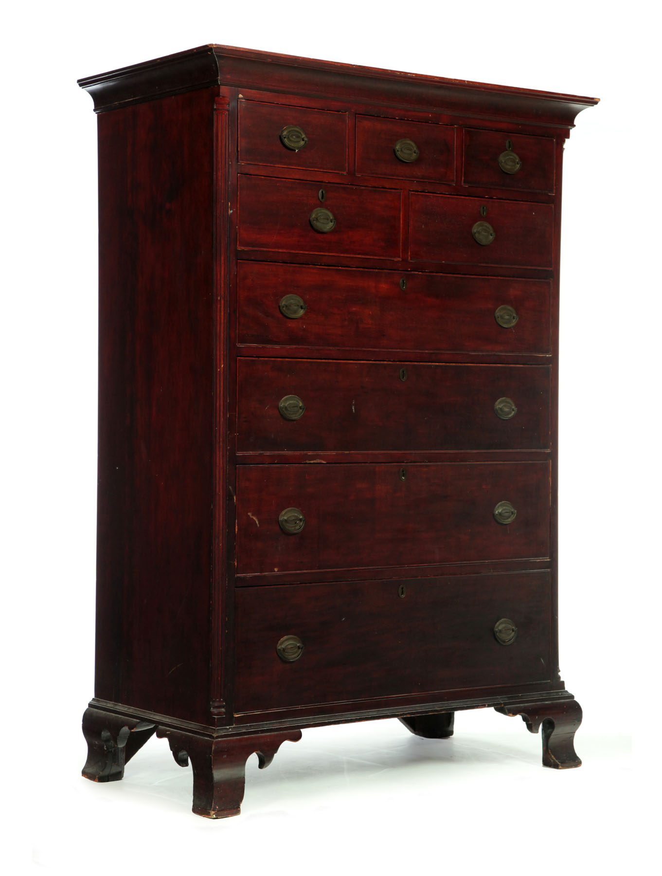 Appraisal: CHIPPENDALE TALL CHEST OF DRAWERS Pennsylvania late th century cherry