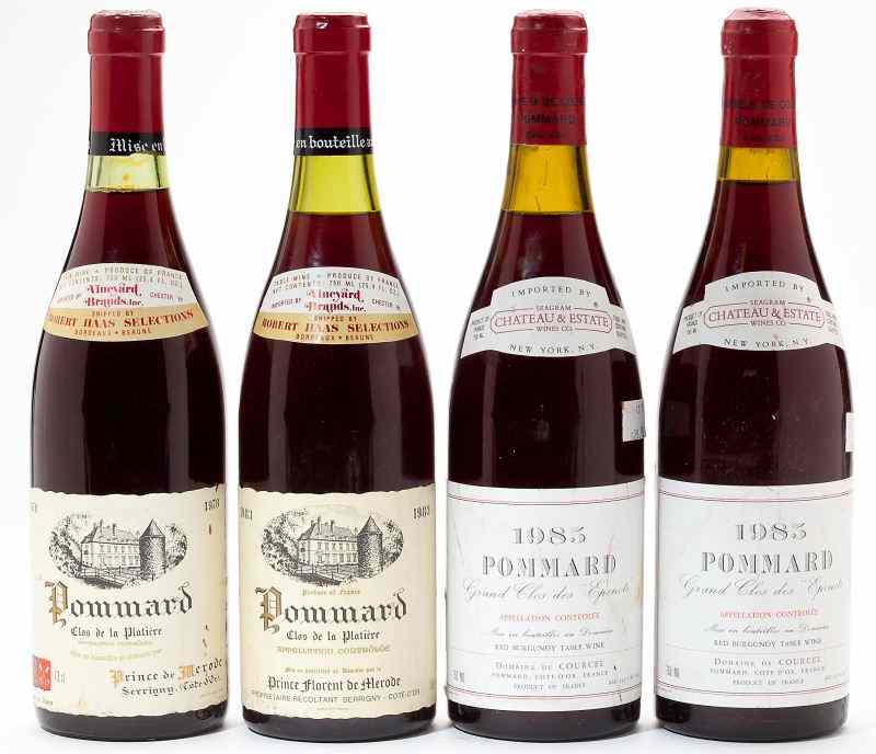 Appraisal: Pommard total bottlesVintage Prince Florent de Merode Clos de la