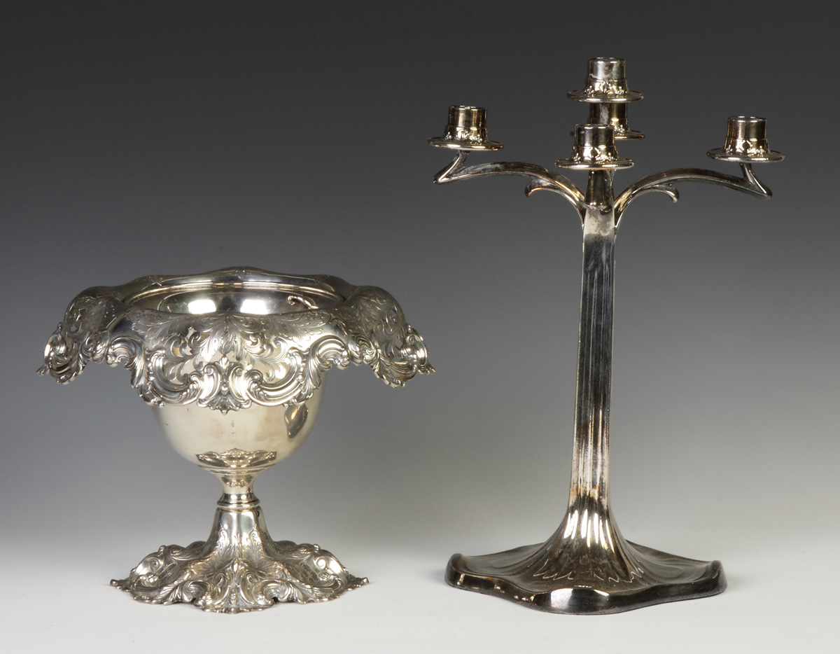 Appraisal: Silver Plate Candelabra