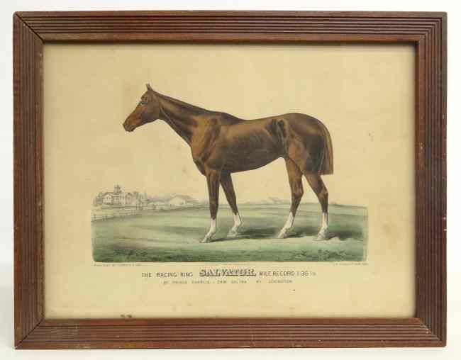 Appraisal: Early ''The Racing King Salvator '' Currier And Ives horse