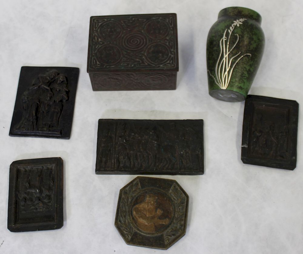 Appraisal: Collectible Lot Of Assorted Bronze Metal Items A Tiffany studios