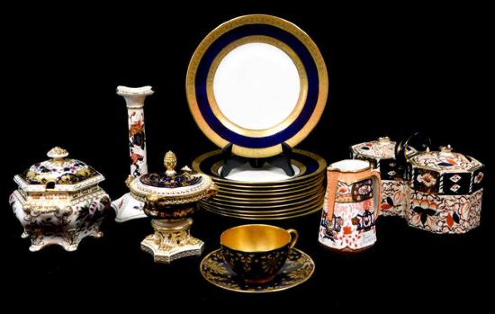 Appraisal: English soft paste and porcelain eighteen pieces makers include Coalport