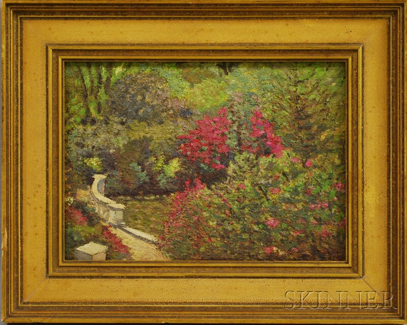 Appraisal: Gertrude Horsford Fiske American - Garden Walk The Briars Signed