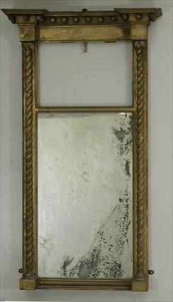 Appraisal: Classical Giltwood Pier Mirror Lacking top panel x in