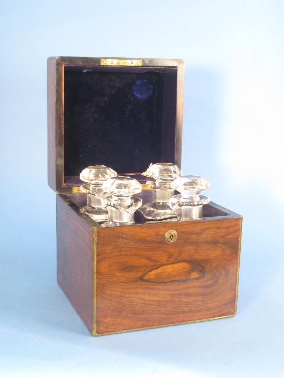 Appraisal: An early th Century coromandel Decanter Box with brass edging