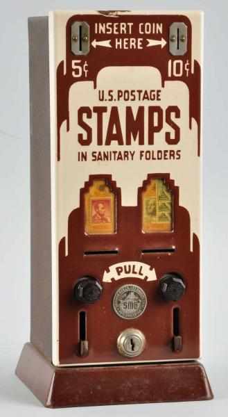 Appraisal: Porcelain Postage Stamps Dispenser Description Includes key Working condition Condition