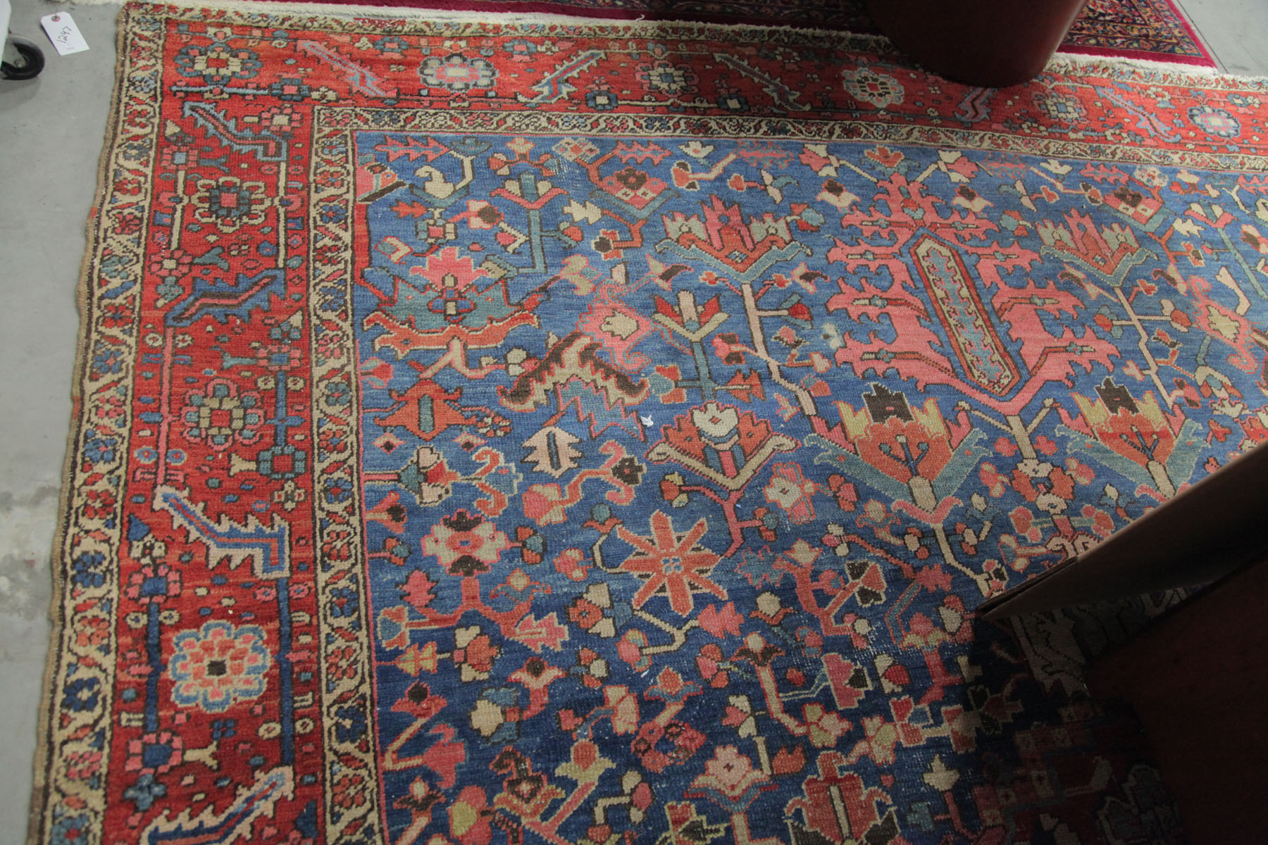 Appraisal: ROOM SIZE ORIENTAL RUG Iran late th century Heriz rug