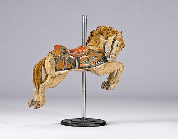 Appraisal: PARKER ATTRIBUTED CAROUSEL HORSE American ca - An outside row