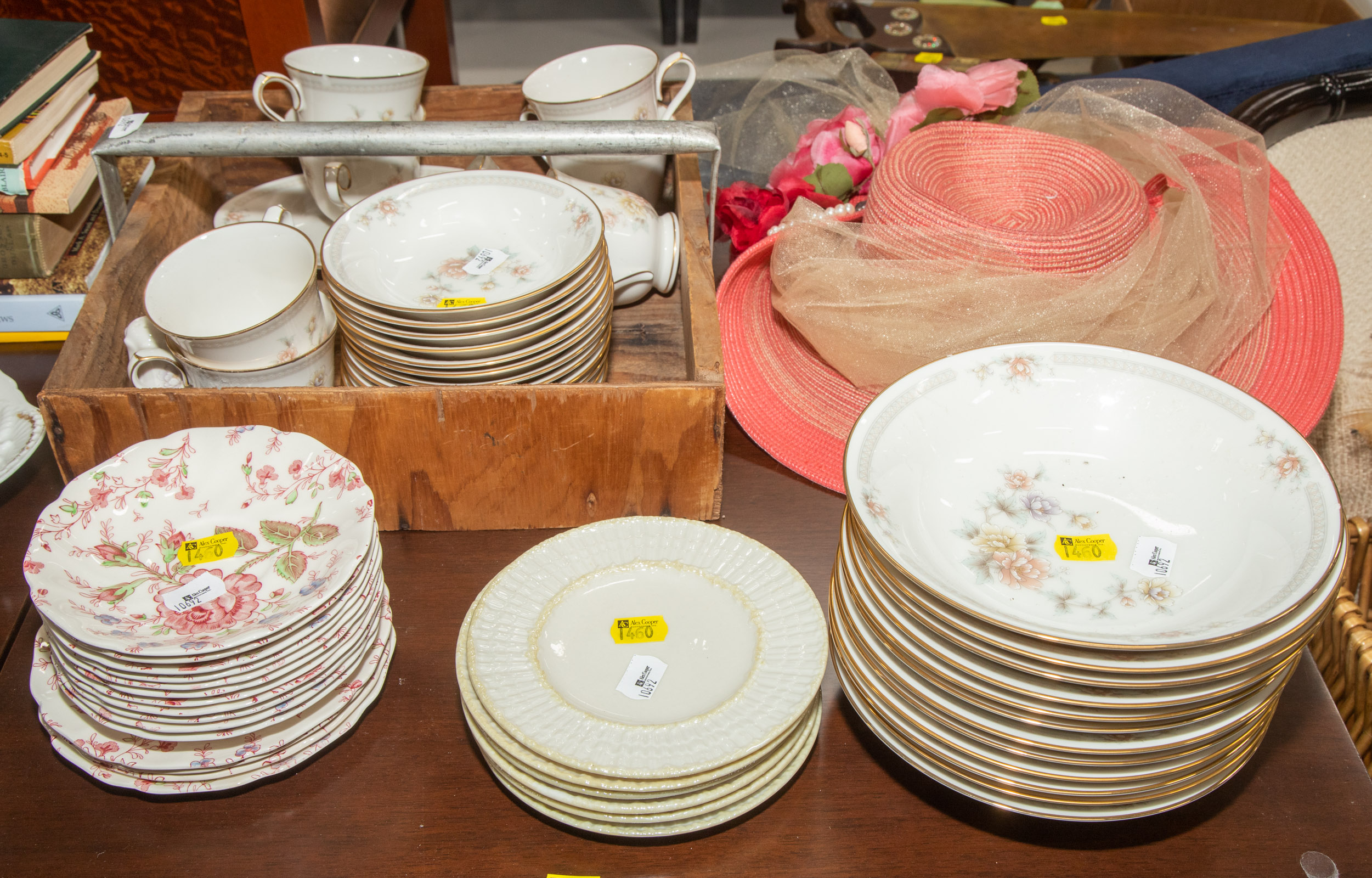 Appraisal: ASSORTED CHINA DECORATIVE ITEMS Includes Johnson Brothers Noritake and Belleek