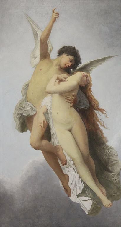 Appraisal: After Bouguereau th th C Oil on Canvas Cupid and