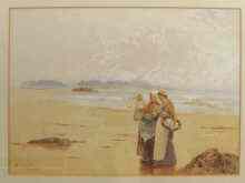 Appraisal: A watercolour ''On the sands'' signed and titled bottom left