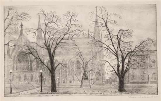 Appraisal: Leon Louis Dolice American - ''Mount Vernon Place-church ME Baltimore''