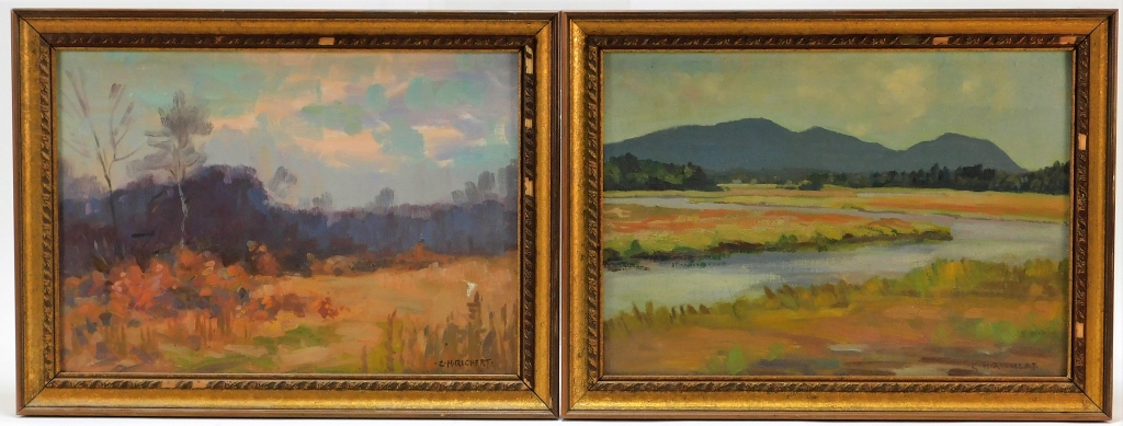 Appraisal: CHARLES HENRY RICHERT LANDSCAPE PAINTINGS Maine Massachusetts - Includes two